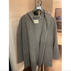 Babaton Grey Hooded coat